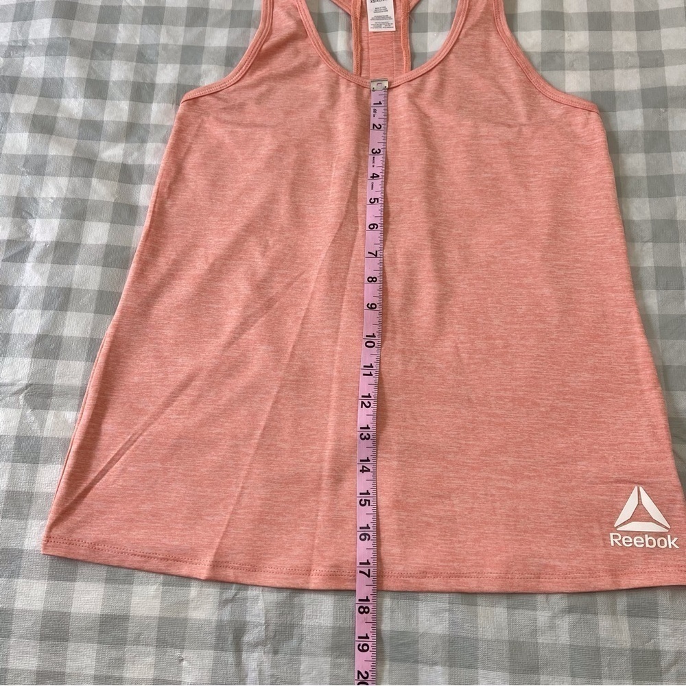 Reebok XS Racerback Tank Top Orange Peach Gym Yoga Running Athleisure - Picture 10 of 14
